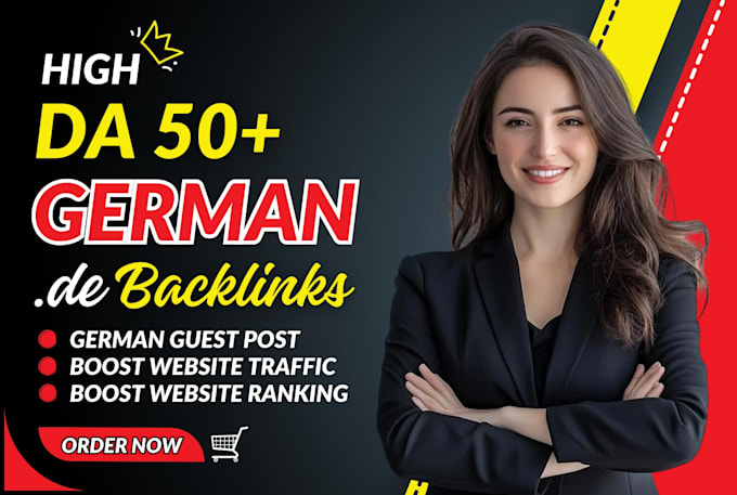 Gig Preview - Provide high authority german backlinks through high da guest post