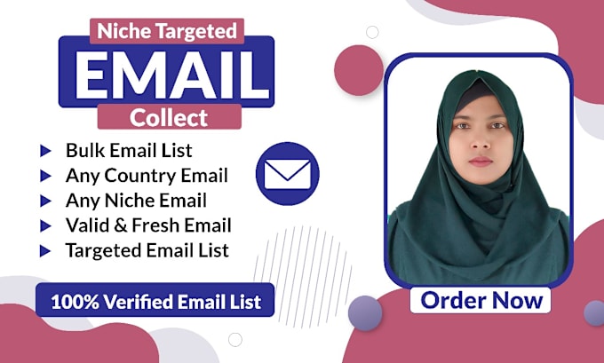 Gig Preview - Collect niche targeted active and valid email addresses list