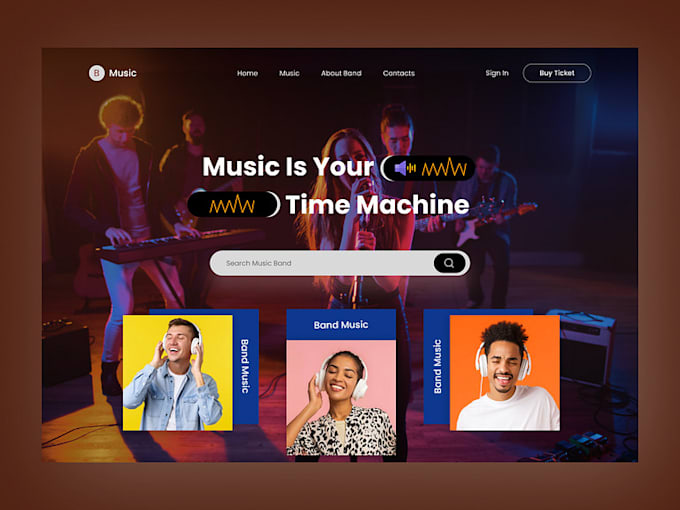 Gig Preview - Create music website for artist, band, dj, podcast, record label, music blog