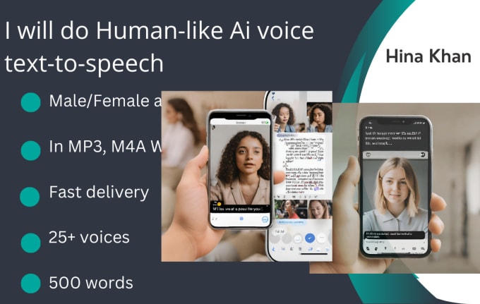 Gig Preview - Convert text to speech in real human voice in 24 hours