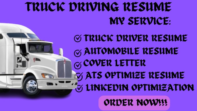 Gig Preview - Write you truck driver, pilot, sailor, executive resume, cover letter, linkedin