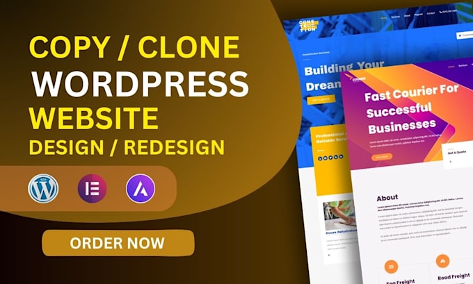 Gig Preview - Do copy clone, redesign or revamp wordpress website