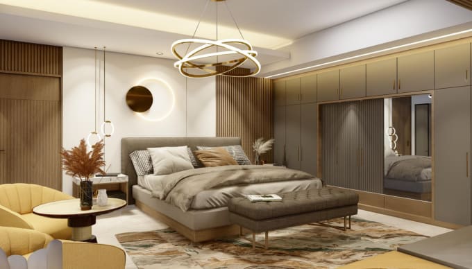 Gig Preview - Create outstanding interior design, photorealistic 3d