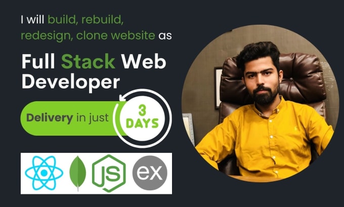 Gig Preview - Build, rebuild, redesign, clone website as full stack developer in 5 days