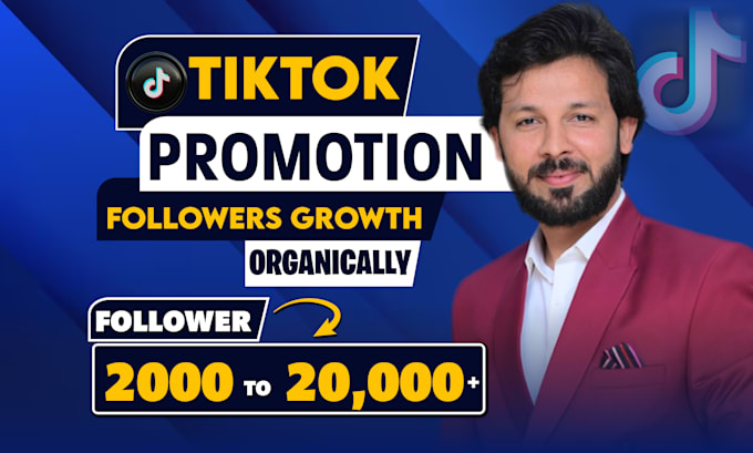 Gig Preview - Manage tiktok marketing and promotion for organic follower growth