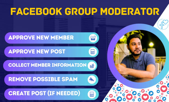 Gig Preview - Be your facebook group moderator, admin, content creator, and post designer