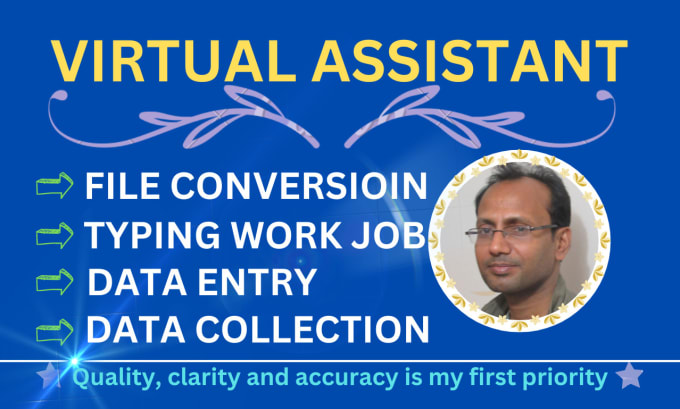 Gig Preview - Do file conversion, data entry, data collection, typing work job for you