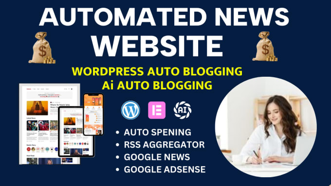 Gig Preview - Create automated news website, wordpress autoblog with ai auto blogging