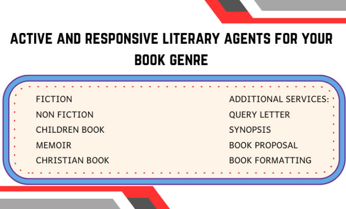 Gig Preview - Find active and responsive fiction and non fiction literary agents