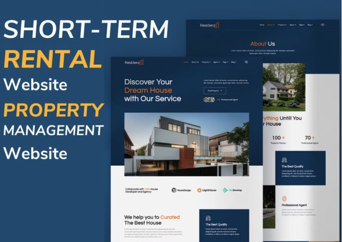 Gig Preview - Build short term rental website with booking , vacation website