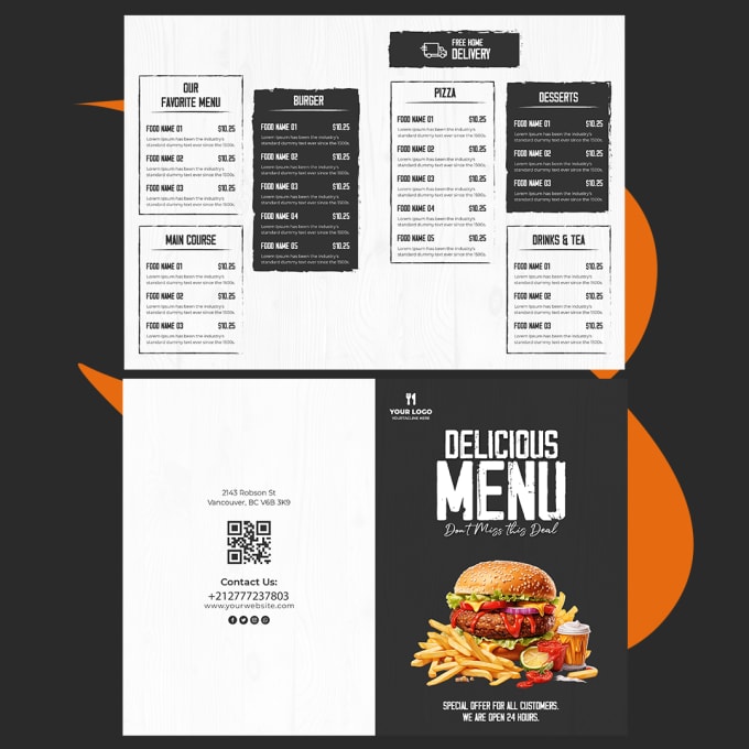 Bestseller - design restaurant menu, food menu or digital menu