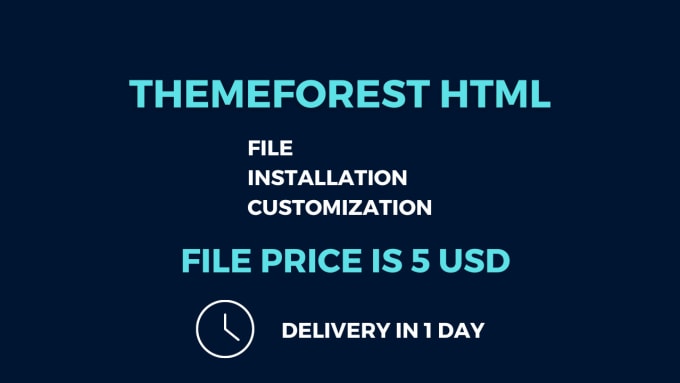 Gig Preview - Clone and customize html template from themeforest or envato