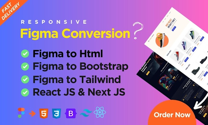 Bestseller - convert figma to html figma to bootstrap or tailwind css figma to reactjs nextjs