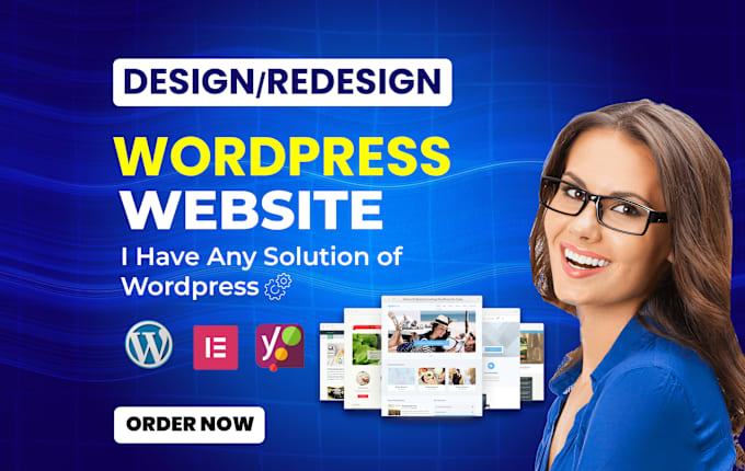 Gig Preview - Design, redesign, build, duplicate, copy clone or revamp wordpress website