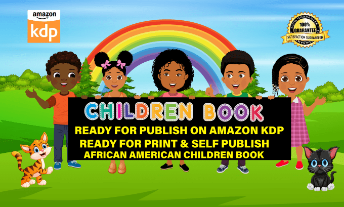 Gig Preview - Do african american children story book illustration children book cover