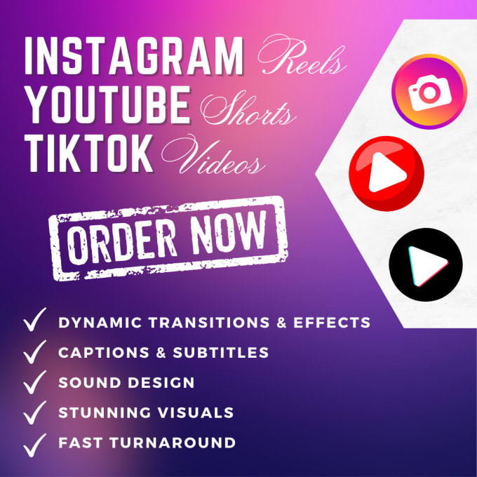 Gig Preview - Edit instagram reels, youtube shorts and tiktok videos