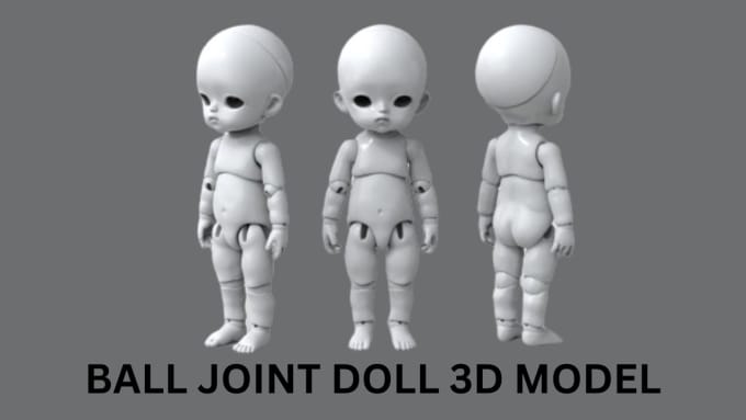 Gig Preview - Sculpt bjd doll, action figure, toy design, 3d model on 3d printing