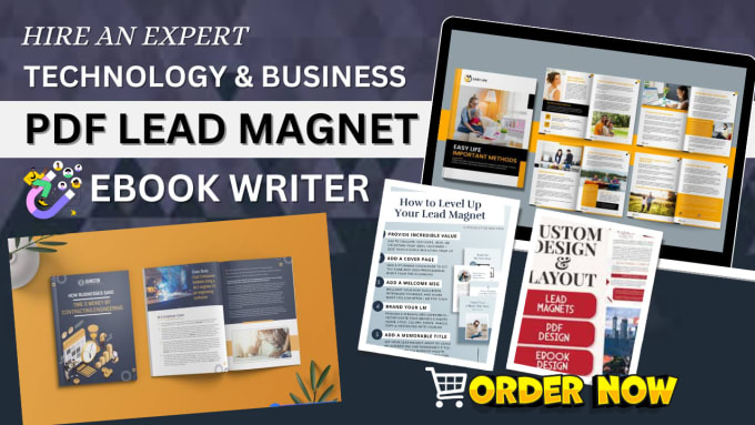 Gig Preview - Write, design business lead magnet, finance, stock market, do pdf ebook writer