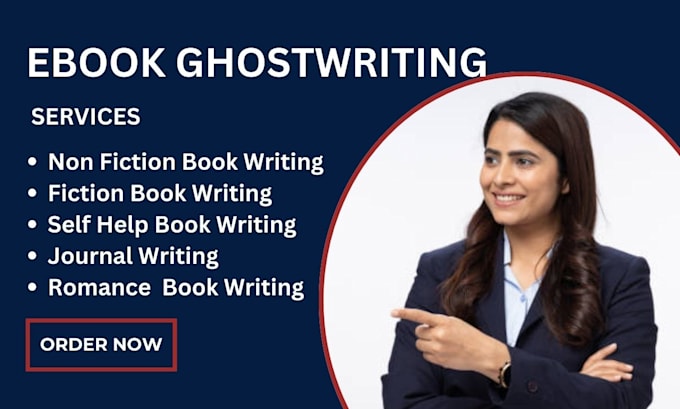 Gig Preview - Ebook ghostwriting non fiction, fiction,self help, journal, romance book writing