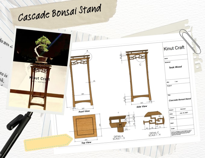 Gig Preview - Do 3d bonsai stand design for you