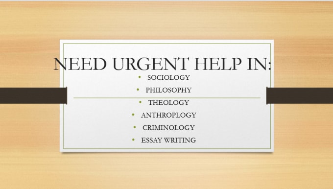 Gig Preview - Urgently write anthropology essay, philosophy, religion, theology, and law