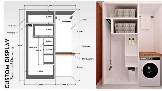 Gig Preview - Draw custom display design 3d and 2d technical drawing