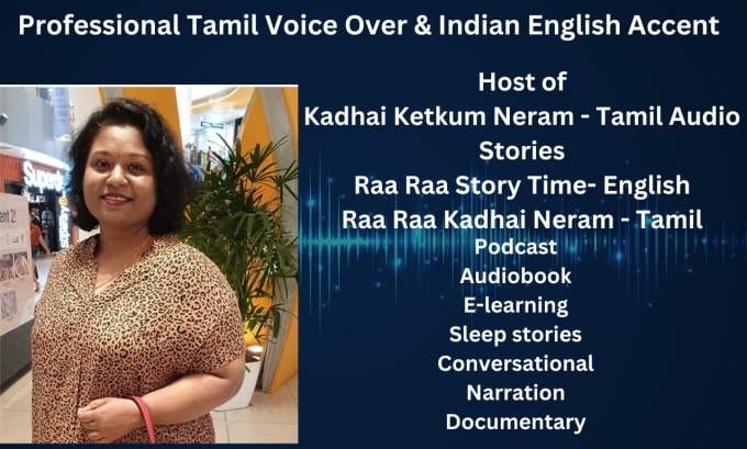 Gig Preview - Offer professional tamil voice over own a proper home studio