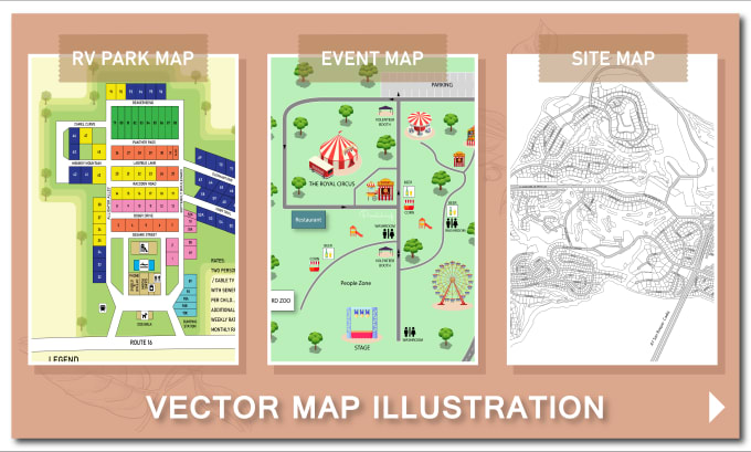 Gig Preview - Professionally draw vector map illustration