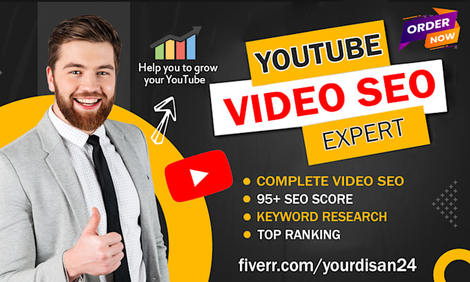 Gig Preview - Improve  youtube video SEO for rapid ranking