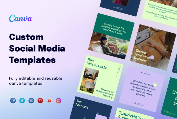 Gig Preview - Design social media posts and canva templates