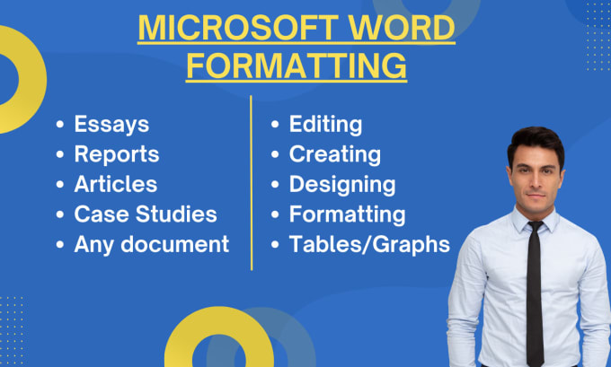 Gig Preview - Edit and format your essay, article, and report in ms word