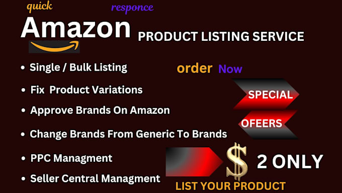 Gig Preview - Create amazon listings, variations, bulk uploads, and do merging via flat file