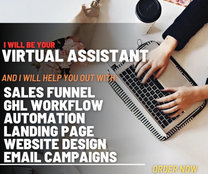 Gig Preview - Do gohighlevel funnel ghl workflow ghl virtual assistant