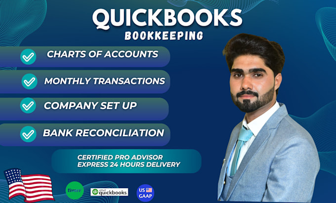 Gig Preview - Do setup, clean up,bank reconcile and bookkeeping in quickbooks online