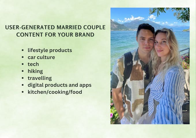 Bestseller - create married couple ugc style videos for your brand