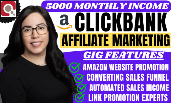 Gig Preview - Setup clickbank affiliate marketing link promotion amazon affiliate website