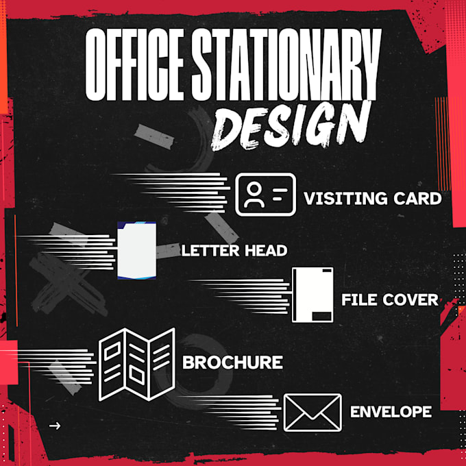 Gig Preview - Design office stationary, digital business card for your company