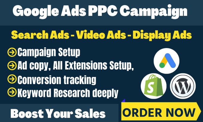 Gig Preview - Setup optimize and manage google ads ppc campaign