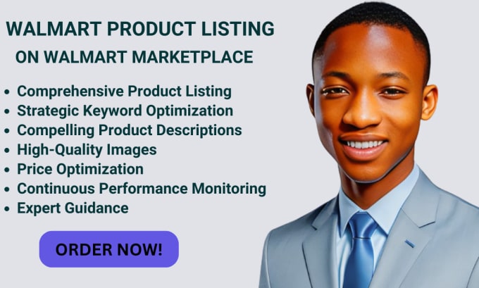 Gig Preview - Do walmart product listing on your walmart marketplace and optimized them