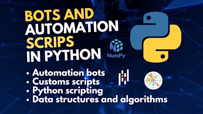 Gig Preview - Create discord and telegram bots, python scripts and algorithms