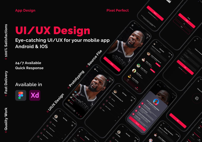 Gig Preview - Do mobile app uiux design in figma and adobe xd