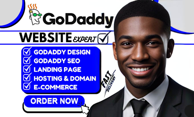 Gig Preview - Design godaddy website godaddy website redesign godaddy website design