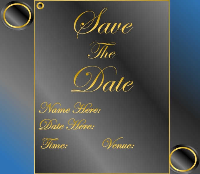 Gig Preview - Design an amazing save the date card for your wedding