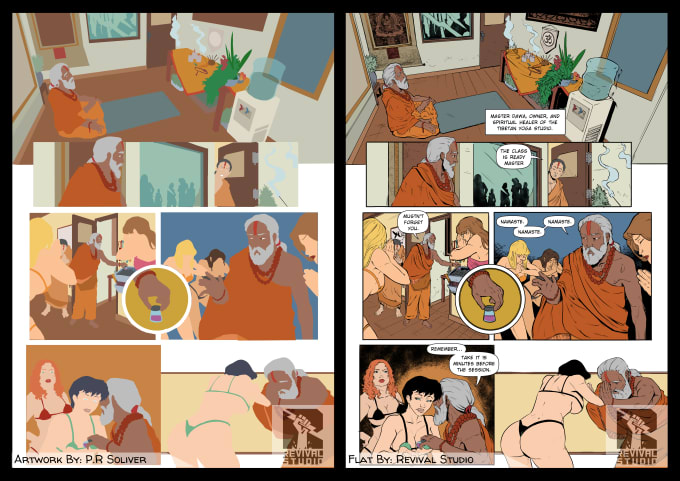 Gig Preview - Flat or add base color to your comic book and illustration