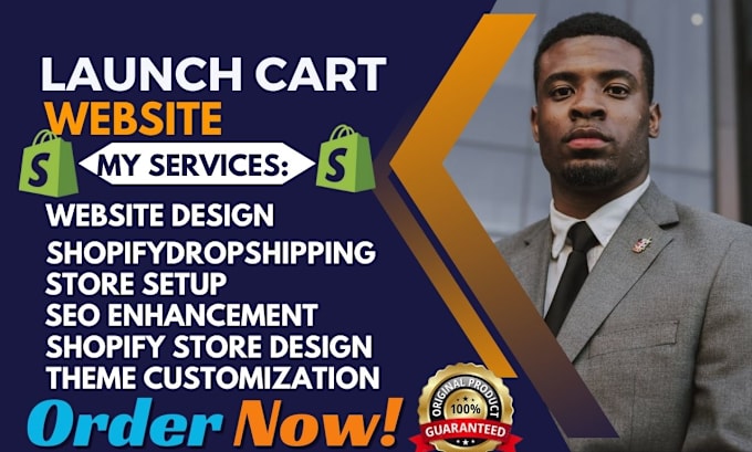 Gig Preview - Build up a responsive launch cart website for your store