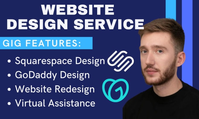 Gig Preview - Design, redesign squarespace website godaddy design and virtual assistance