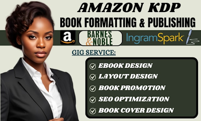 Gig Preview - Do amazon KDP book publishing, kindle book formatting, amazon book promotion