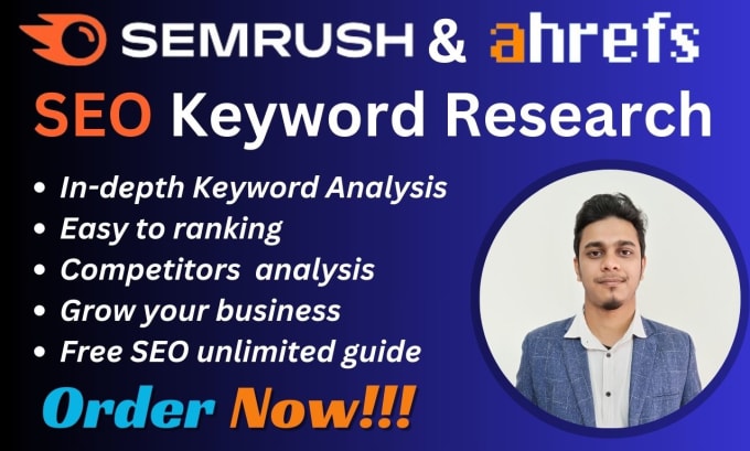 Gig Preview - Do ahrefs and semrush advance SEO keyword research with kgr