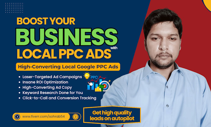 Gig Preview - Setup, optimize google ads PPC campaign for local businesses