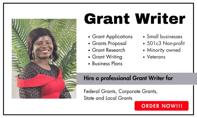 Gig Preview - Write grant proposals, do grant research, and federal rfps